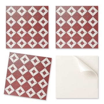 COLORAY Paket PVC ploščic z dekorjem za kuhinjo ali kopalnico z geometrijskimi vzorci v razporeditvi 9x30x30 cm