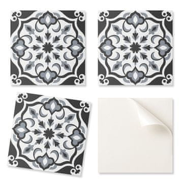 COLORAY Samolepilne vinilne ploščice s cvetličnim vzorcem in ornamenti 9x30x30 cm