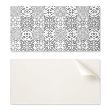 COLORAY Komplet PVC ploščic z dekorjem za kuhinjo ali kopalnico. Geometrijski vzorci v razporeditvi 6x60x30 cm.