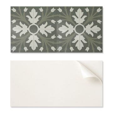COLORAY Samolepilna PVC jedilniška plošča z grafiko 100x50 cm Rastlinski vzorec na ploščicah