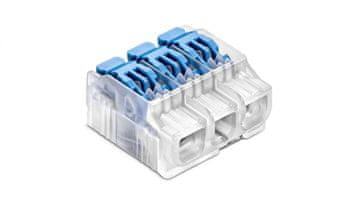 Simet Hitri konektor SCL3 z ročico, idealen za kable in žice, 3-poln, 4 mm, 32 A, 450 V, 88000313S /40 kosov/
