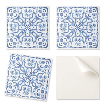 COLORAY Paket vinilnih ploščic s cvetličnim dekorativnim vzorcem za kuhinjo 9x30x30 cm