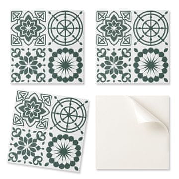 COLORAY Lepljene PVC ploščice z motivi, idealne za hodnik, cvetlični in geometrijski vzorci 4x50x50 cm