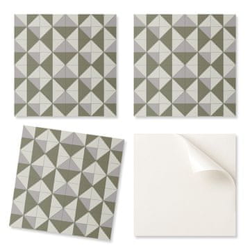 COLORAY Komplet PVC vinilnih ploščic z geometrijskim trikotnim vzorcem 20x20x20 cm