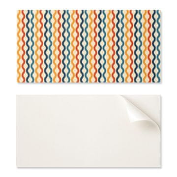 COLORAY Paket vinilnih ploščic z vzorcem za dnevno sobo, samolepilni valovi v ritmični razporeditvi 6x60x30 cm
