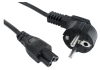 Lanberg Napajalni kabel za prenosnik (mikrobni) IEC 7/7 - IEC 320 C5 1,8 m VDE črne barve CA-C5CA-11CC-0018-BK