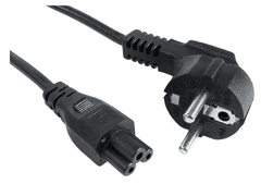 Lanberg Napajalni kabel za prenosnik (mikrobni) IEC 7/7 - IEC 320 C5 1,8 m VDE črne barve CA-C5CA-11CC-0018-BK