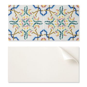 COLORAY Vinilna dekorativna plošča z grafiko za kuhinjo ali kopalnico 120x60 cm Rastlinski vzorec z ornamenti
