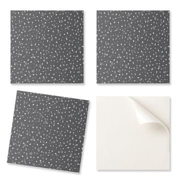 COLORAY Komplet vinilnih ploščic z dekorativnim vzorcem za kuhinjo ali kopalnico z majhnimi pikami 9x30x30 cm