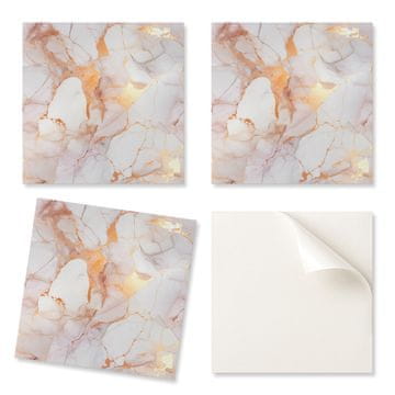 COLORAY Komplet samolepilnih vinilnih ploščic s potiskom Elegantni marmor z žilami 9x30x30 cm