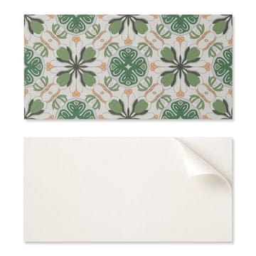 COLORAY PVC samolepilne ploščice z motivom, idealne za hodnik, cvetlični vzorec v simetriji 10x40x20 cm