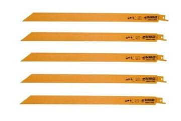 Stanley Dewalt sabljasti rezalni rezilni lističi 305 mm/univerzalni/5 kosov. Iz ogljikovega jekla 1,8-2,5 mm.