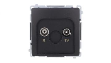 shumee Vtičnica za anteno Simon Basic R-TV, prehodna 10 dB (modul), 1x vhod: 5-862 MHz, črna BMZAP10/1.01/49