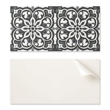 COLORAY Vinilna dekorativna plošča z grafiko za kuhinjo ali kopalnico 120x60 cm cvetlični vzorec z ornamenti