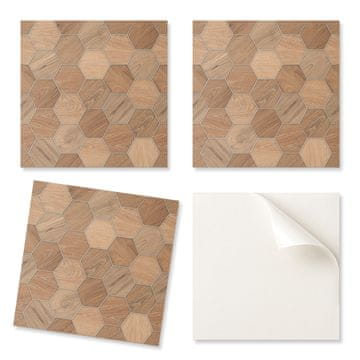COLORAY PVC ploščice z motivom, enostavna dekoracija za jedilnico, šesterokotni vzorec ploščic 20x20x20 cm