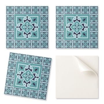 COLORAY Samolepilne vinilne kopalniške ploščice s cvetličnim vzorcem 20x20x20 cm