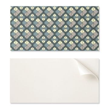 COLORAY Vinilna plošča z dekorjem za kuhinjo ali kopalnico 120x60 cm geometrijski karo vzorec
