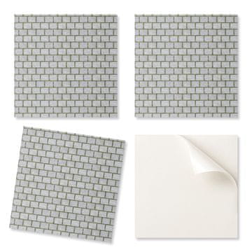 COLORAY Samolepilne vinilne ploščice z vzorcem opečne stene 9x30x30 cm