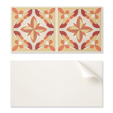 COLORAY Komplet PVC ploščic z vzorcem za dnevno sobo, samolepilne, abstrakten cvetlični vzorec, 10x40x20 cm