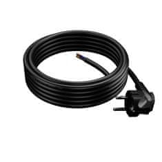 Plast Rol 5 m priključni kabel s kotnim Uni-Schuko vtičem 250 V 16 A 3 x 1,5 mm² OMY PP-50 črne barve W-97186