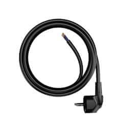 Plast Rol 5 m priključni kabel s kotnim Uni-Schuko vtičem 250 V 16 A 3 x 1,5 mm² OMY PP-50 črne barve W-97186