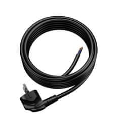 Plast Rol 5 m priključni kabel s kotnim Uni-Schuko vtičem 250 V 16 A 3 x 1,5 mm² OMY PP-50 črne barve W-97186