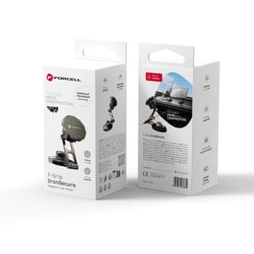 FORCELL Magnetni avtomobilski nosilec za telefon Forcell F-Grip IronSecure za steklo / armaturno ploščo, črn
