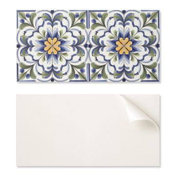 COLORAY Komplet samolepilnih vinilnih ploščic s potiskanim cvetličnim keramičnim vzorcem 10x40x20 cm