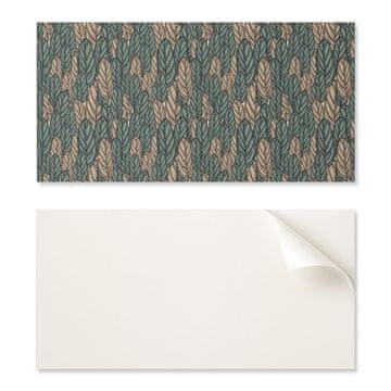 COLORAY Komplet PVC ploščic z vzorcem, samolepilne, za spalnico, vzorec listov, 2D postavitev, 10x40x20 cm
