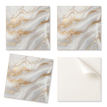 COLORAY Komplet PVC ploščic z vzorcem za dnevno sobo, samolepilne, abstraktni valovi z detajli 20x20x20 cm