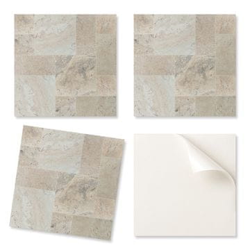 COLORAY Tiskane vinilne ploščice - dekoracija spalnice z vzorcem kamnitega mozaika 20x20x20 cm