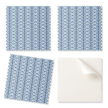 COLORAY Samolepilne vinilne ploščice za hodnik z geometrijskim cvetličnim vzorcem 9x30x30 cm