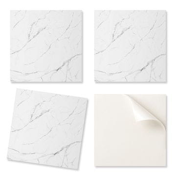 COLORAY Samolepilne vinilne ploščice s potiskom za dnevno sobo z marmornim vzorcem in žilami 20x20x20 cm
