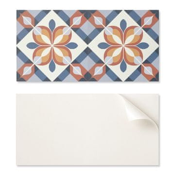 COLORAY Samolepilna plošča s potiskom - idealna za kuhinjo 120x60 cm geometrijski cvetlični vzorec