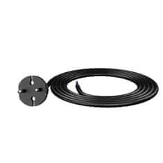 Plast Rol 2 m priključni kabel z ravnim vtičem TIP E 230 V 16 A 2 × 1,5 mm² H05RR-F PP-21 črne barve W-97192