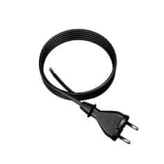 Plast Rol 3 m priključni kabel z ravnim vtičem TIP E 230 V 16 A 2 × 1,5 mm² H05RR-F PP-21 črne barve W-97193
