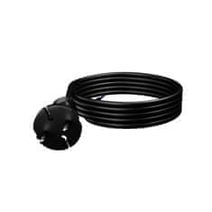 Plast Rol 4 m priključni kabel z ravnim vtičem TIP E 230 V 16 A 2 × 1,5 mm² H05RR-F PP-21 črne barve W-97194