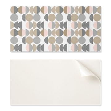 COLORAY Dekorativna samolepilna plošča za hitro preobrazbo stene 120x60 cm Geometrija krogov in polkrogov