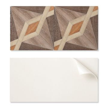 COLORAY Samolepilna tiskana vinilna plošča 100x50 cm z geometrijskim lesnim vzorcem
