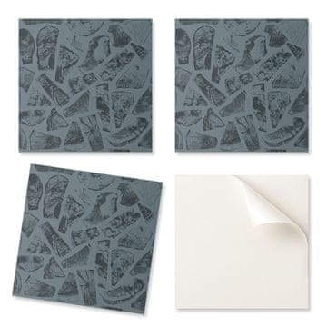 COLORAY Paket PVC ploščic z vzorcem, samolepilnih, za spalnico, lesni vzorec, različne oblike, 9x30x30 cm