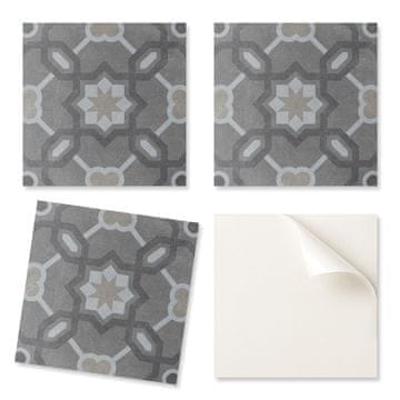 COLORAY Samolepilne vinilne ploščice za hodnik z geometrijskim vzorcem ploščic 4x50x50 cm