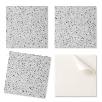 COLORAY Samolepilne ploščice z grafiko za jedilnico PVC vzorec kamna s teksturo 9x30x30 cm
