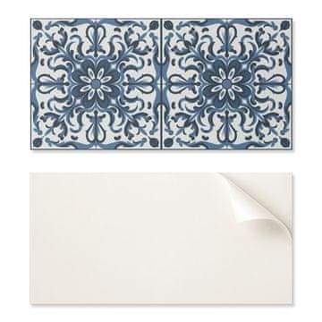 COLORAY Samolepilne vinilne ploščice z vzorcem za dnevno sobo. Cvetlični vzorec z ornamenti, 10x40x20 cm.