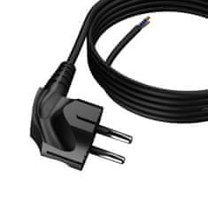 PRIKLJUČNI KABEL Z KOTNIM VTIČEM 3M 3x1MM2 16A UNI-SCHUKO ČRNEGA OBLIKOVALCA