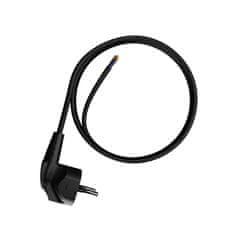 Plast Rol 4 m priključni kabel z kotnim Uni-Schuko vtičem 250 V 16 A 3 x 1 mm² OMY PP-50 črne barve W-97172