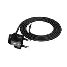 PRIKLJUČNI KABEL 2M Z KOTNIM VTIČEM 3X1MM2 ČRNI NAPAJALNI KABEL