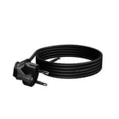 Plast Rol 4 m priključni kabel z kotnim Uni-Schuko vtičem 250 V 16 A 3 x 1 mm² OMY PP-50 črne barve W-97172