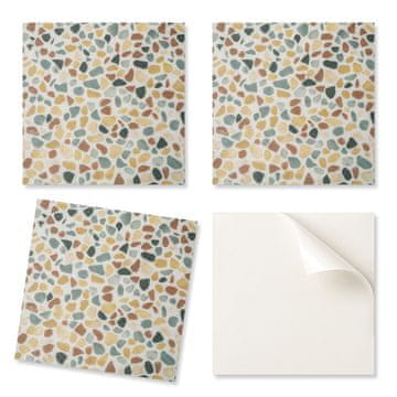 COLORAY Komplet PVC ploščic z vzorcem za dnevno sobo, samolepilne, lepljen mozaik z vzorcem, 20x20x20 cm