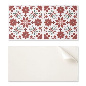 COLORAY PVC ploščice z motivom, enostavna dekoracija za jedilnico, cvetlični vzorec z listi 10x40x20 cm