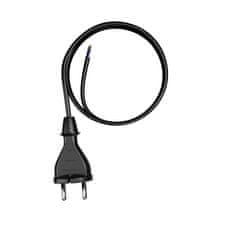 Plast Rol 3 m priključni kabel z ravnim vtičem TIP E 230 V 16 A 2 × 1 mm² H05RR-F PP-21 črne barve W-97188